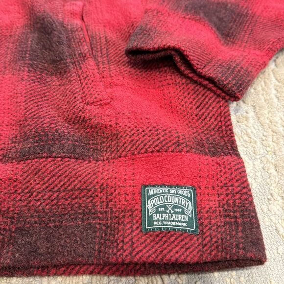 Polo Ralph Lauren Country Plaid Brushed-Back Fleece Hoodie size L in EUC - Picture 3 of 9